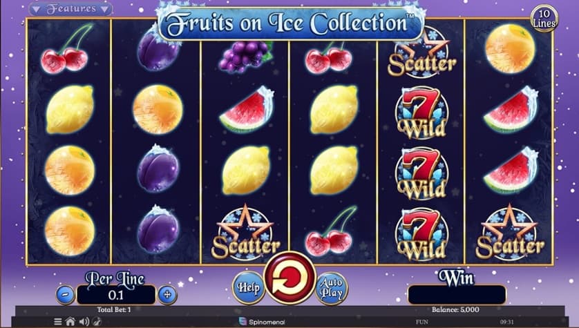 Hraj zadarmo Fruits on Ice Collection – 10 Lines