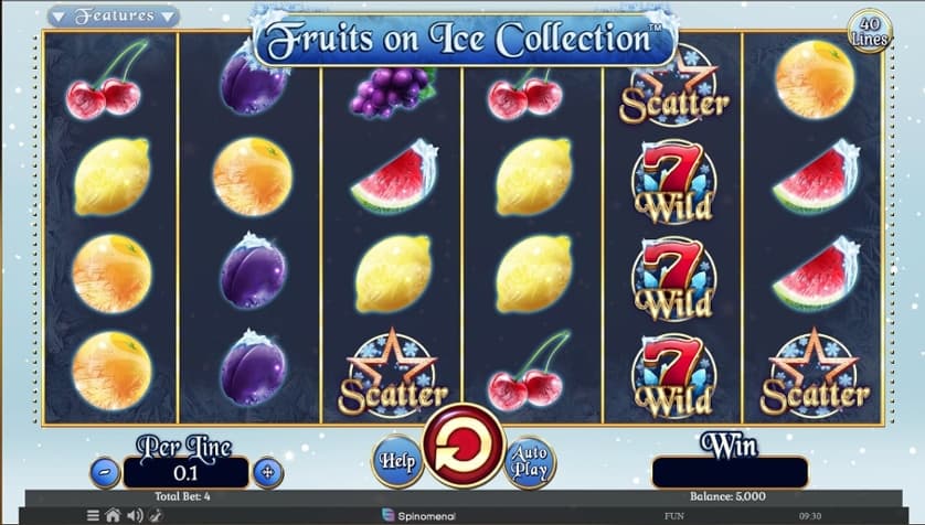 Hraj zadarmo Fruits on Ice Collection – 40 Lines