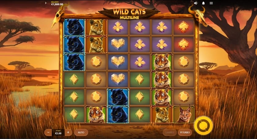 Hraj zadarmo Wild Cats Multiline