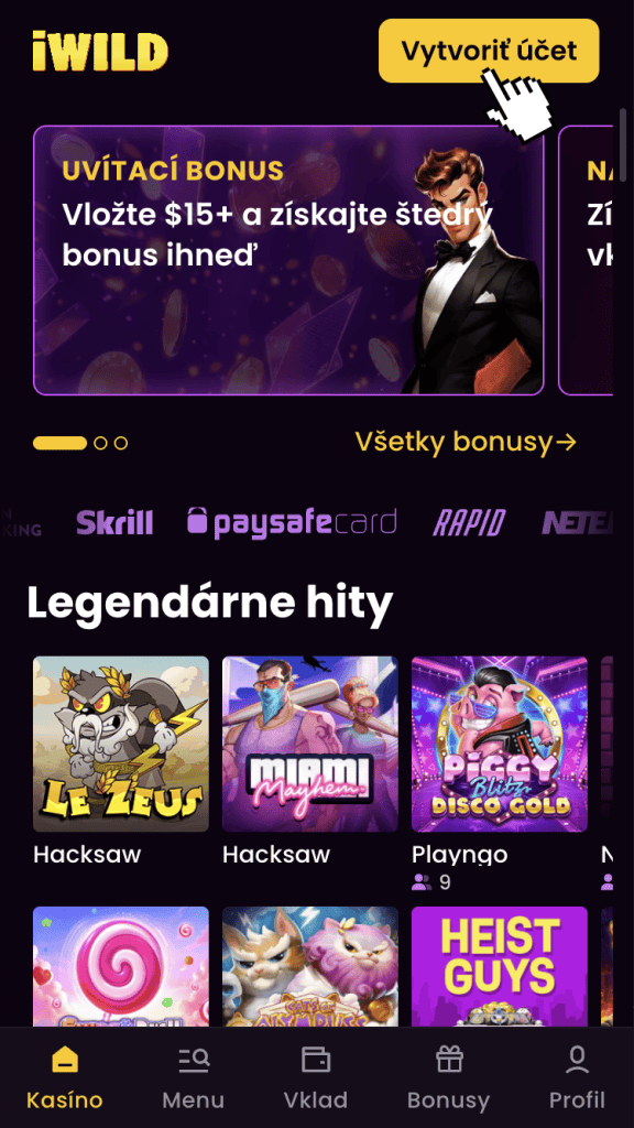 Otvorenie registračného odkazu