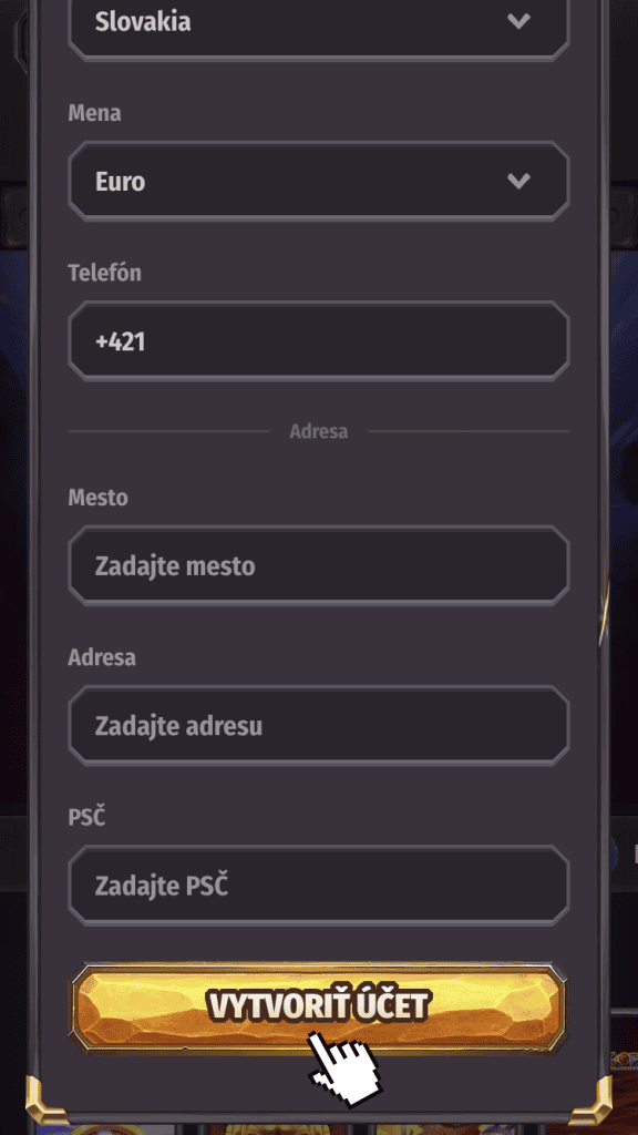 Aktivácia účtu