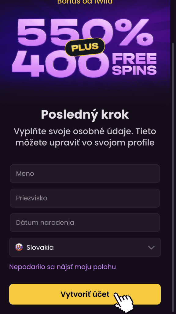 Zadanie základných informácií
