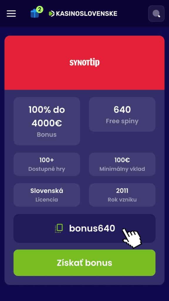 Otvoriť Synottip cez náš odkaz