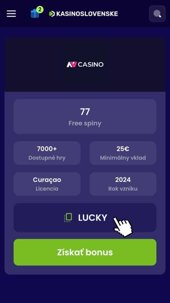 Prejdite do NV Casino cez náš odkaz
