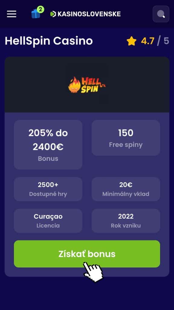 Vstup do kasína cez náš odkaz