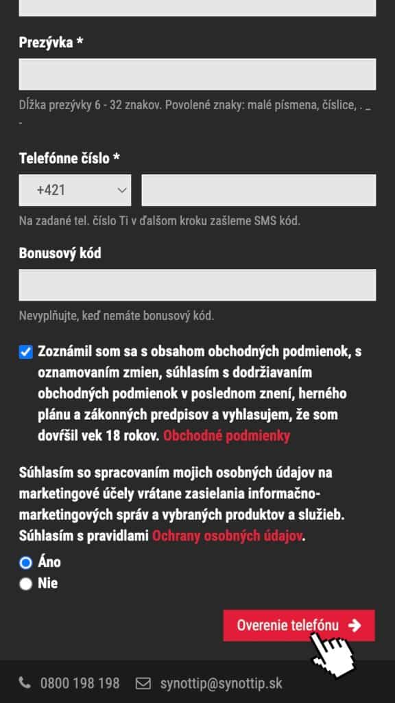 Dokončiť registráciu a overenie účtu