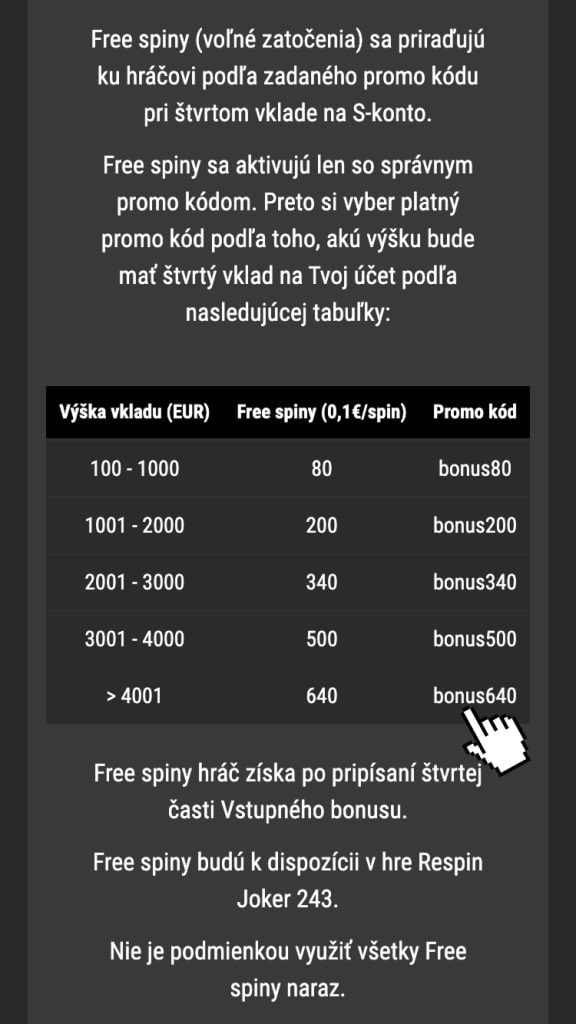 Zadať kód pri štvrtom vklade