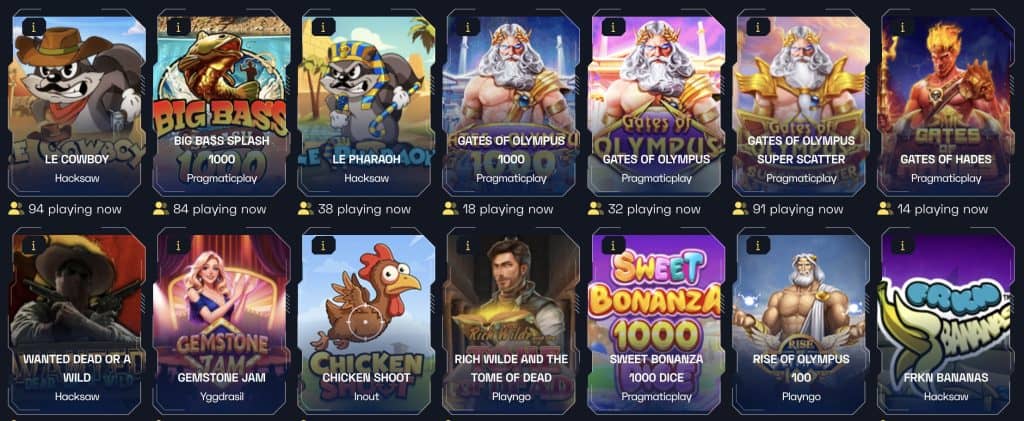 Bitguruz Casino hry